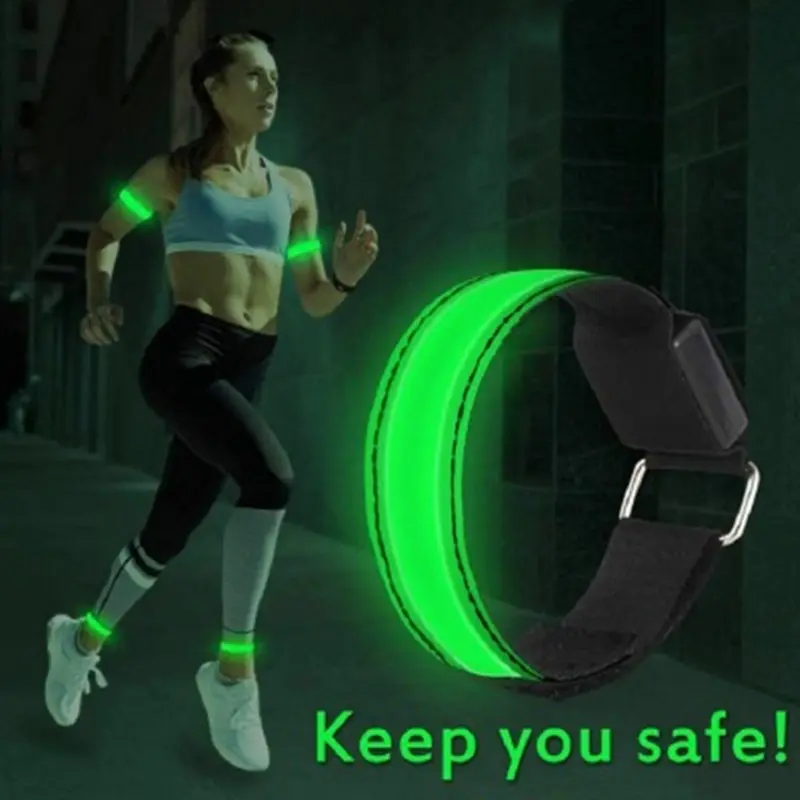Cánh Tay Phát Sáng LED, Có Đèn Chạy Ban Đêm, Thích Hợp Cho Các Môn Thể Thao Ngoài Trời Chạy Bộ Ban Đêm Và Đi Xe Đạp, Đèn Cảnh Báo Lung Linh Sạc USB, Đèn Đeo Tay, Vòng Đeo Tay