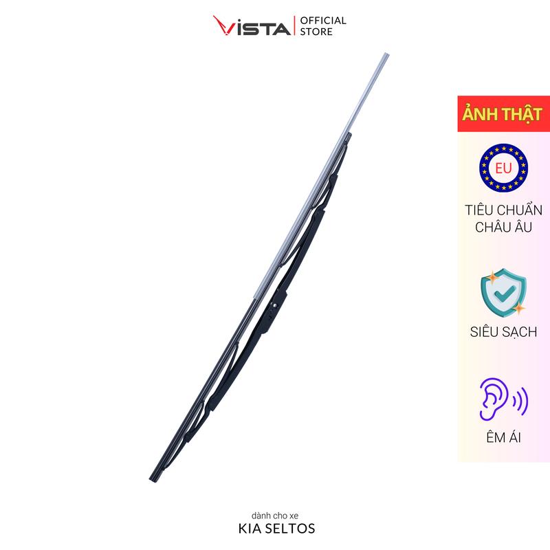 Gạt Mưa Cho Xe KIA Seltos Thương Hiệu VISTA - Xương Sắt - Tiêu Chuẩn Châu Âu - Sạch Nhanh - Tăng Độ Bền - Êm Ái 8