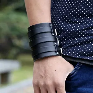 BUTIK RINDU (GELANG COMMANDER) tersedia variasi baris tali gelang tangan kulit pu gelang rocker gelang gentle man gelang aksesoris gelang metal