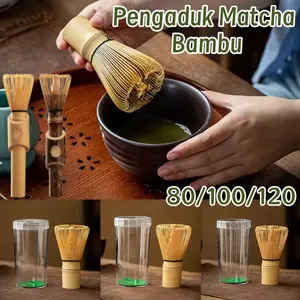 Chasen Bamboo 120/100/80 Prongs Whisk /Pengaduk Matcha Bambu / Matcha Whisk Bamboo Brush Green Tea Powder Chasen Tool Saringan Teh
