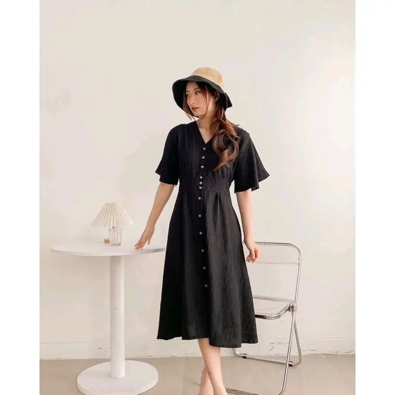 Clarissa Dress | Casual Midi Dress Wanita | Baju Wanita Dress Korea | Midi Dress Natal 3