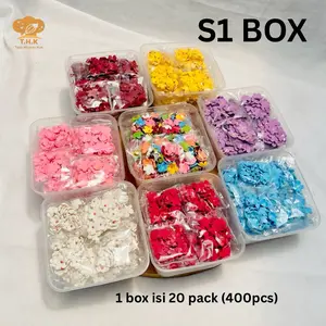 S1 Box - Grosir (400pcs) Hiasan Kue Bunga Gumpaste S1 Box