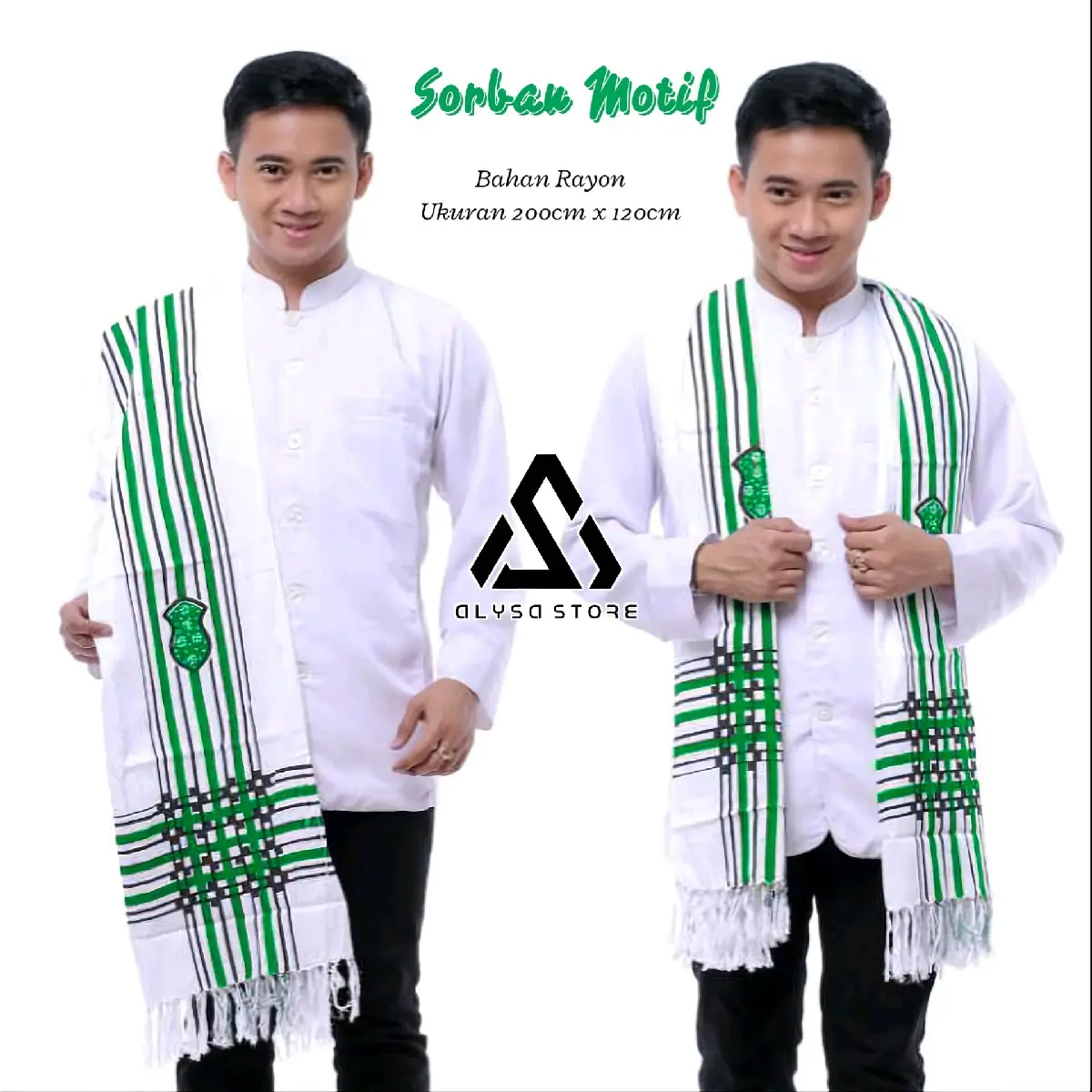 SORBAN RIDA SOLO MOTIF GARIS SURBAN TEROMPAH
