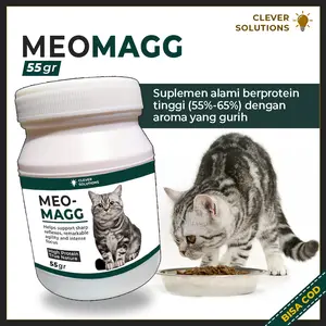 Clever Solutions ( Bisa COD ) Meomagg - Penambah Nafsu Makan Imun Kucing Anabul Maggot Protein Tinggi
