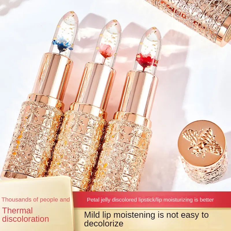 Petal Jelly Lipstick  Moisturizing without drying out  No fading  Lipstick does not stick to the cup  A thousand people and a thousand colors  Persistent color change  lipstick