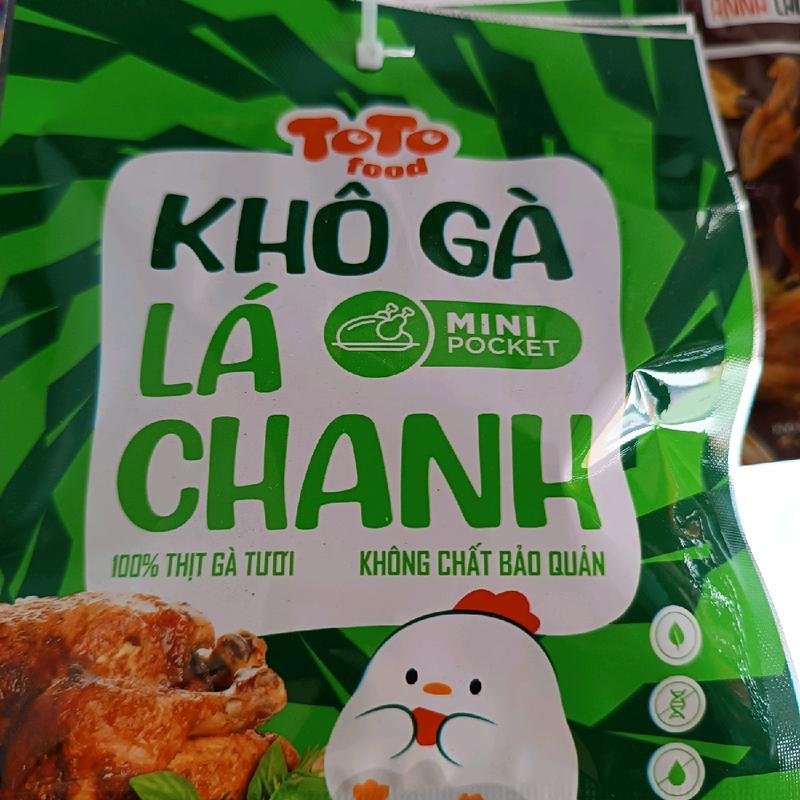 Combo 10 bịch khô gà lá chanh mini totofood 20 g 0