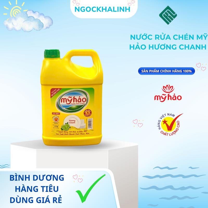  Nước rửa chén Mỹ hảo hương chanh can 1,5 L 