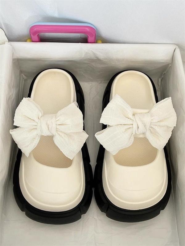 Product Introduction of 2024 New Bow Mary Jane Pump Women's Eva Thick Bottom for Outdoors Sandals Non-Slip 20