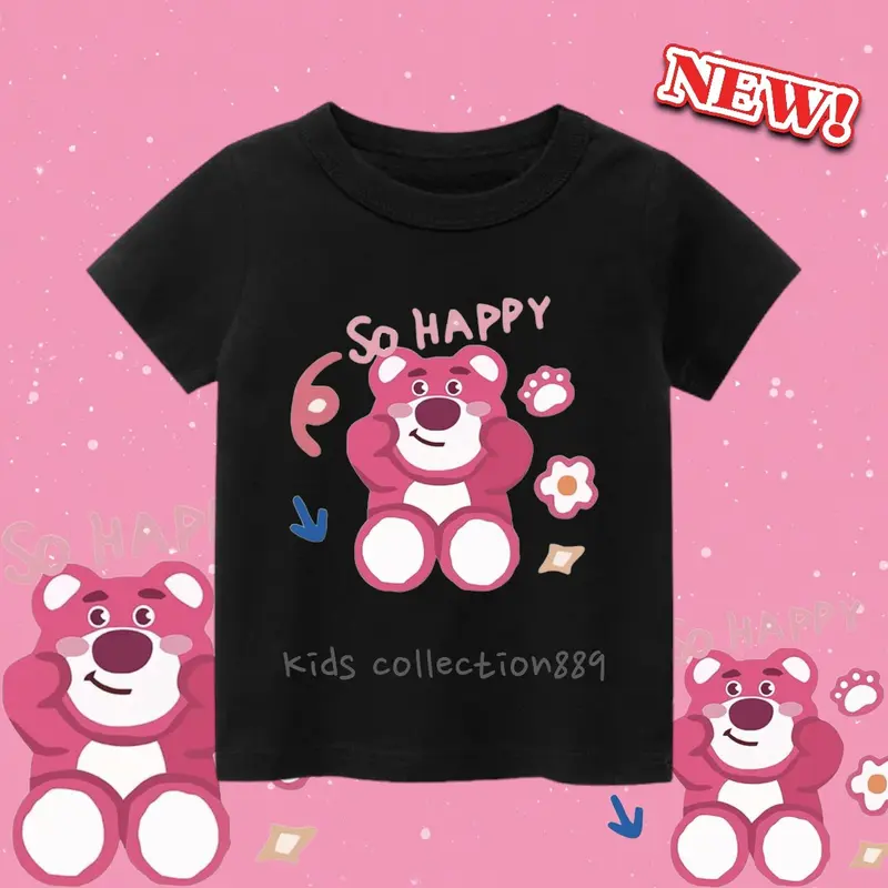 Kaos anak perempuan gambar Lotso soHappy Santai Baju 6