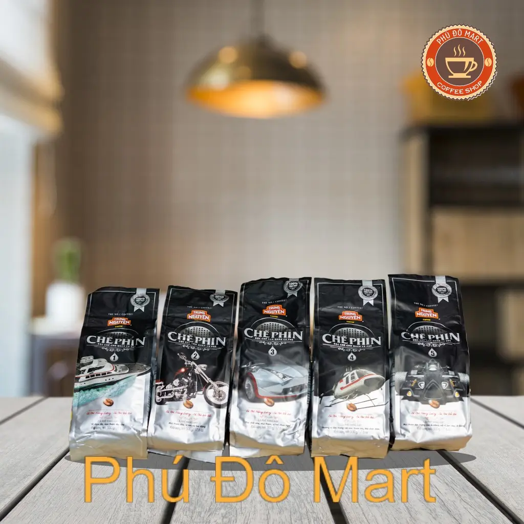 Cà Phê Pha Phin Rang Xay Trung Nguyên Chế Phin 1 - 2 - 3 - 4 - 5 Loại Gói 500g Coffee Cafe