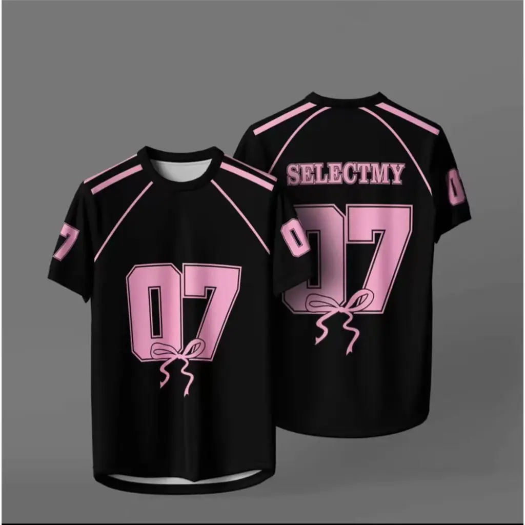 Tiktok Hot Selling Outdoor Sports Round Neck T-shirt Casual and Comfortable Sports Jersey Printed Sports Jersey T-shirt Mesh Quick Drying Breathable Material Printed Short Sleeved T-shirt