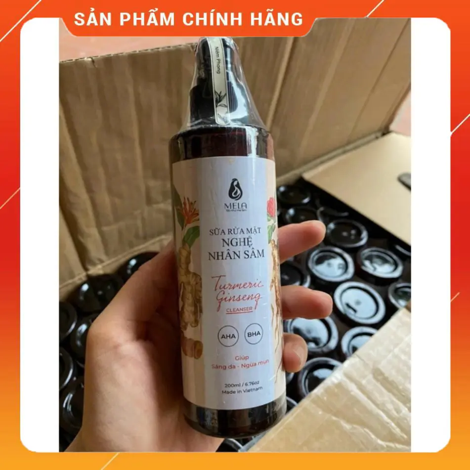 {chính hãng} Sữa rửa mặt Mela tinh chất nghệ nhân sâm chai 200ml