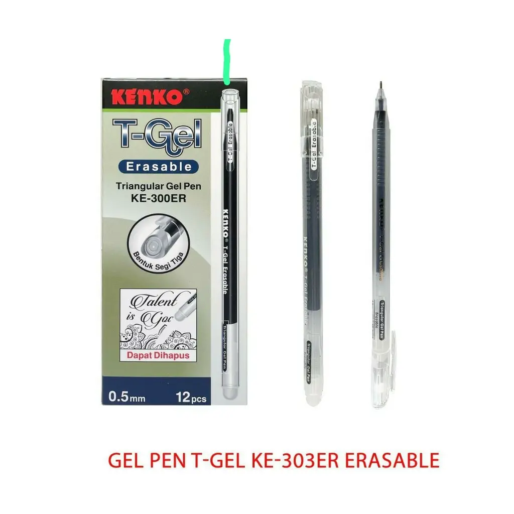 SOS Balpen Gel Kenko KE-300/303ER/Bisa Hapus(12pc)/Erasable/Pulpen/Balpen/Ballpoint/Pen Gel