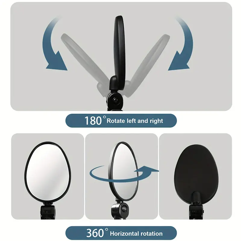 Gương xe đạp, Gương lái xe Có Thể Xoay Được Có Thể Điều Chỉnh 360 độ, Phụ kiện xe đạp rộng, Gương quan sát phía sau đi xe đạp