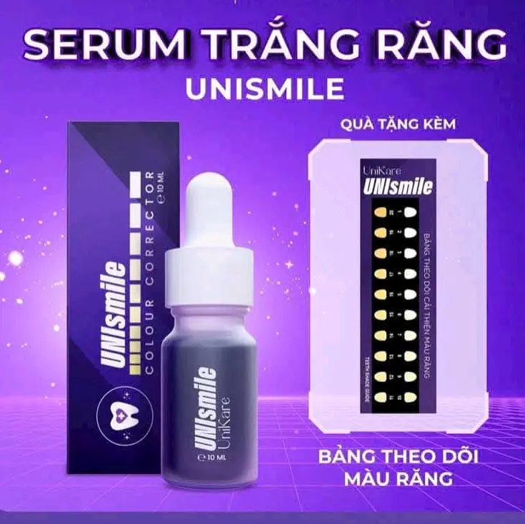 Serum Trắng Răng UNIsmile & Serum Unikare Cải Thiện Răng Vàng ( 1 Chai ) 0