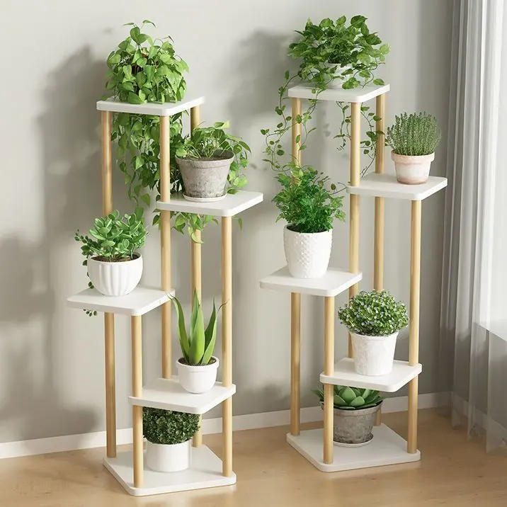 [21000 People Collection] Flower Rack Living Room Partition Indoor Home Balcony Rack Multi-Layer Succulent Green Dill Plant Flower Pot Shelf