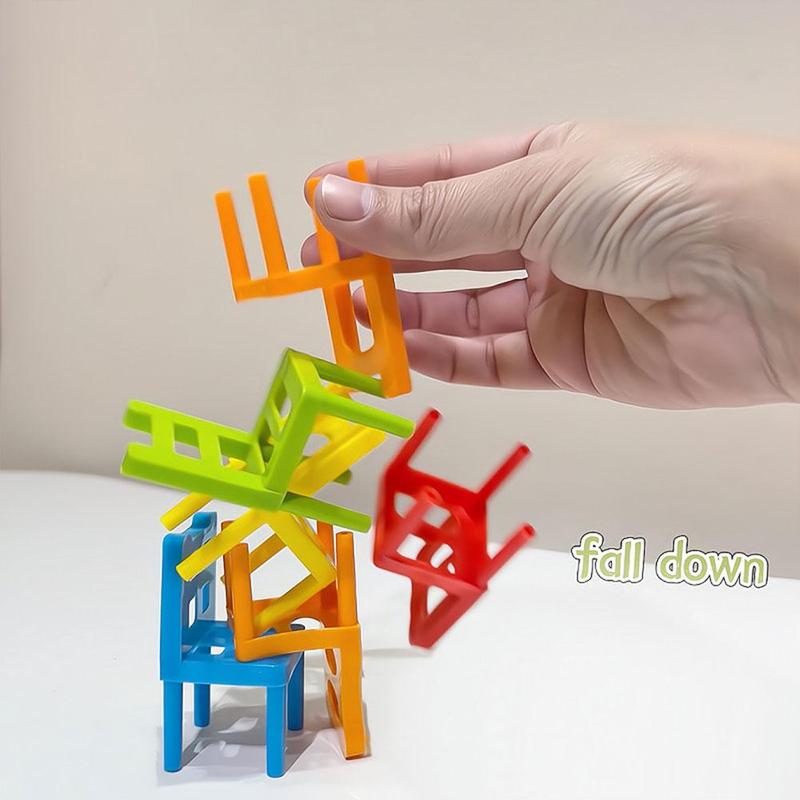 Product Introduction of Colorful Family Board Game A Strategic Educational Toy for Kids Balance Chairs on a Desk to Win N6H3 30