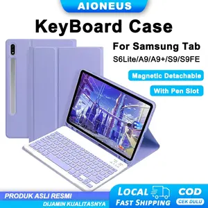 Keyboard Case For Samsung Galaxy Tab S10FE S9 FE A9 8.7" A9+ 11" Keyboard Mouse for Case Samsung Tab S10 lite S6 Lite Case Samsung Tab A9Plus S9 S10FE 11inch Wireless Keyboard Magnetic Cover with Pencil Holde  Case Samsung Tab A11 8.7