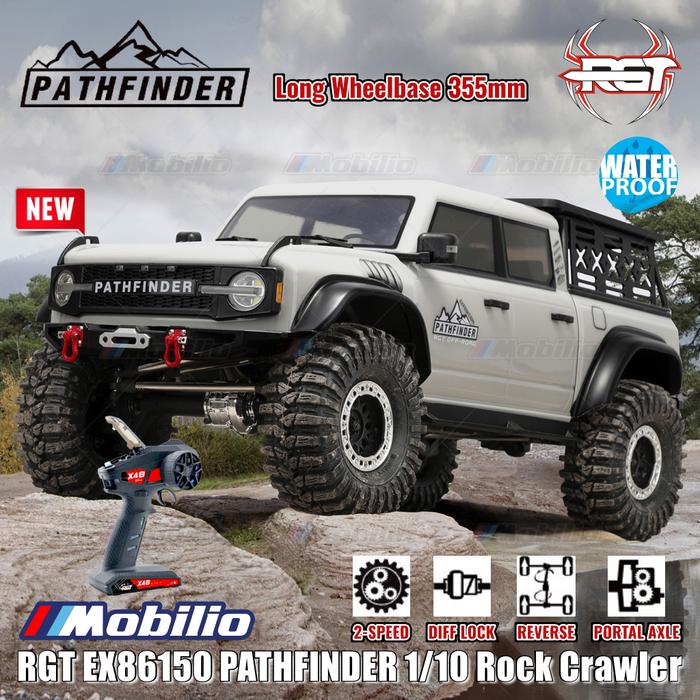 Jual RGT EX86150 PATHFINDER 1/10 Long WB 355mm Rock Crawler RC ...