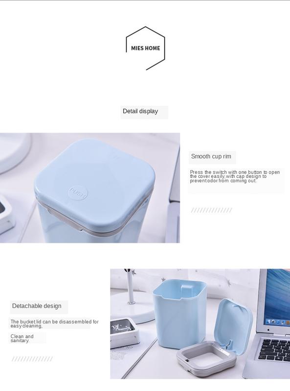 Product Introduction of Mini Trash Can Zero Waste Trash Can Recycle Bin Kitchen Nordic Simple Removable Desktop Trash Can Trash Bin  Kitchen Trash Can 19