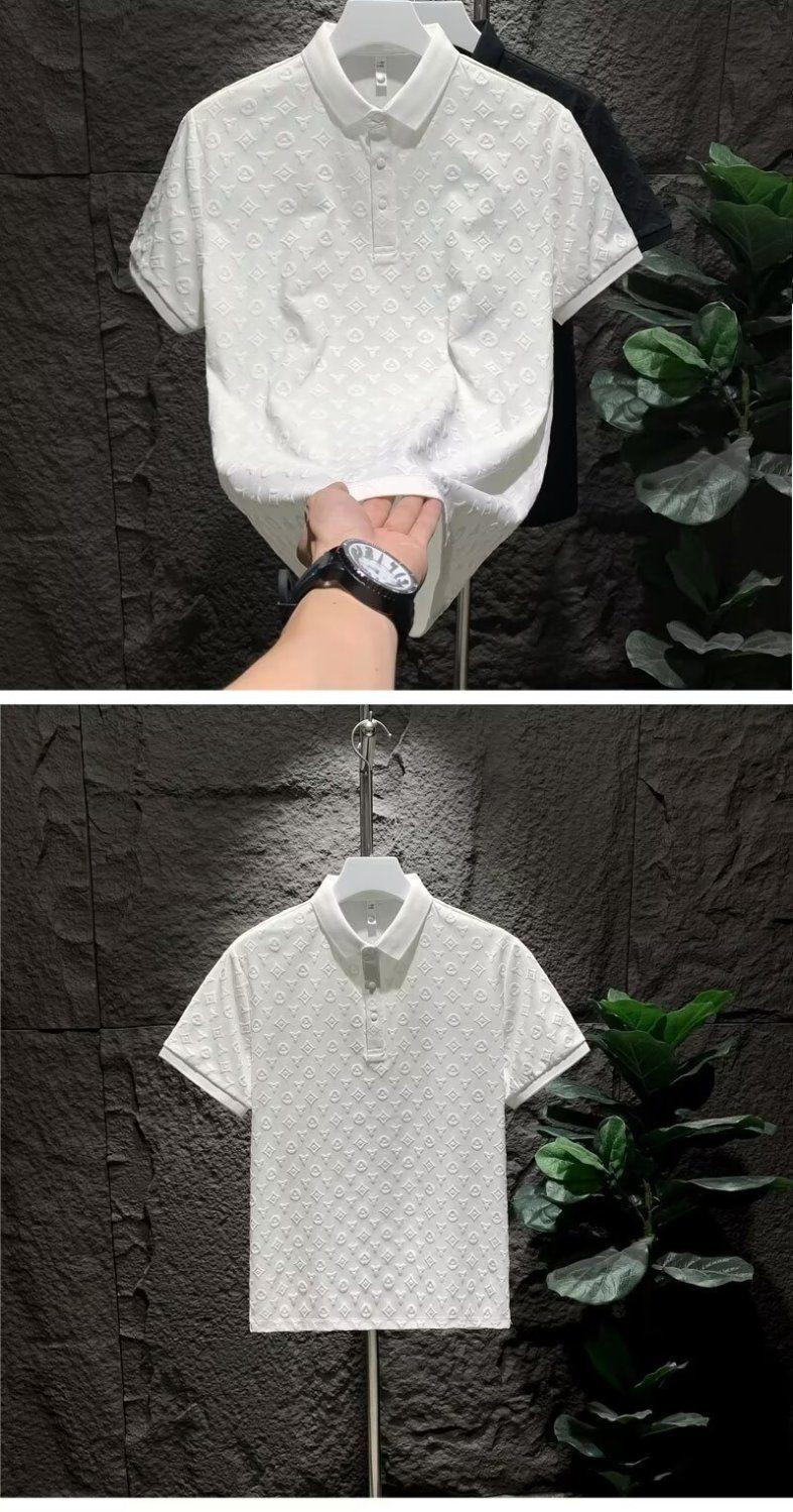 Product Introduction of Áo Polo Nam Vải Jacquard, Thời Trang, Phong Cách Thường Ngày Thoải Mái Và Thoáng Khí, Thích Hợp Cho Mùa Hè, Hàng Mới Về, Dáng Ôm, Cổ Bẻ Áo, Áo Thun ngắn Tay Menswear Shirt 5