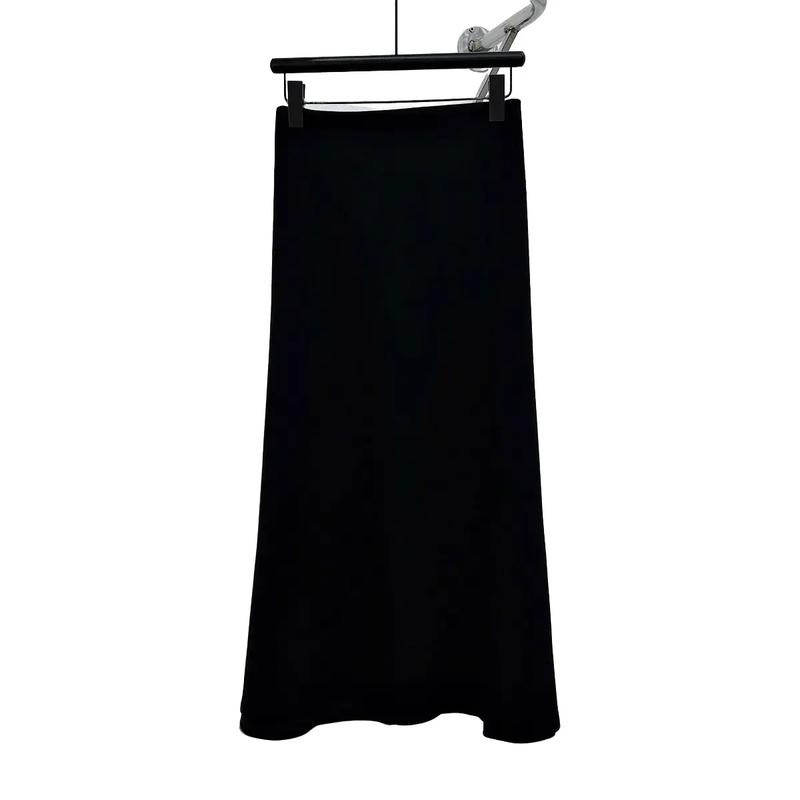 Chân váy xuông trơn đen dài bigsize (20808) Nữ Women