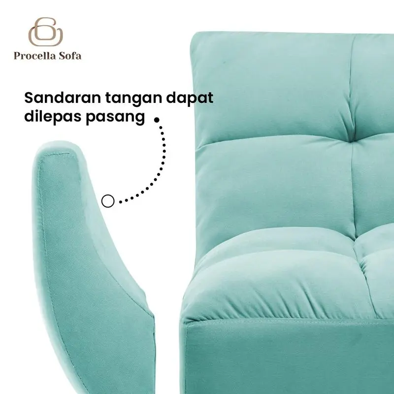 Procella Sofa Bed Cloud / Sofa Tamu / Sofa Bed Minimalis / Sofa Cloud / Kaki Kayu Solid 6