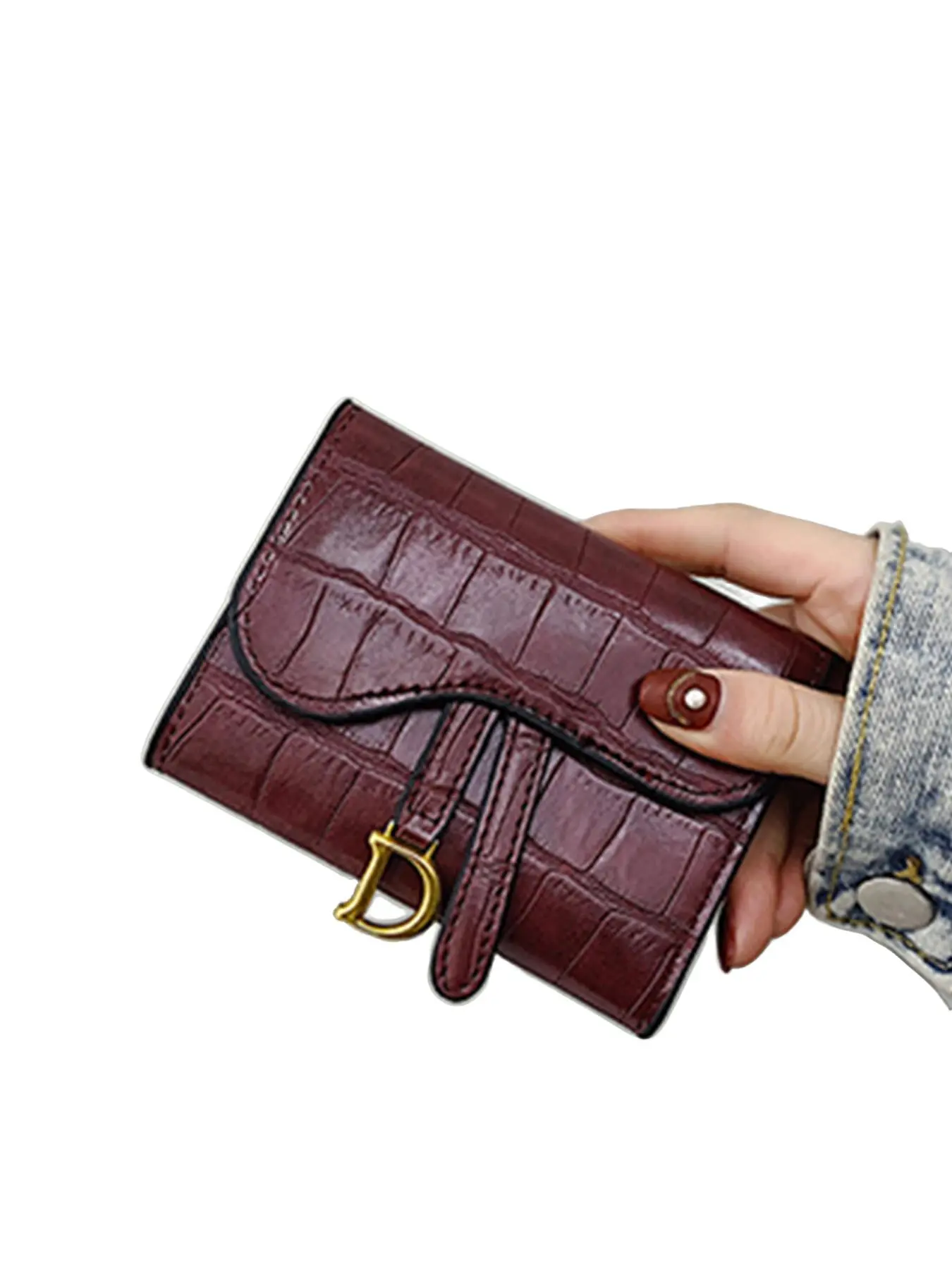 Women's Fashionable Embossed Short Wallet, Gifts for Her, Casual Versatile Card Holder, Trendy All-match Wallet for Daily Use