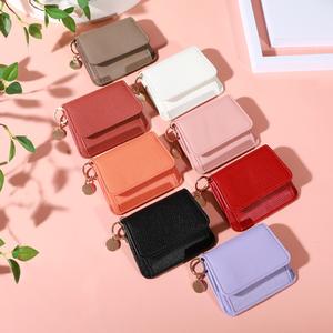 Dompet Pendek Warna Pepejal Vintaj, Dompet Syiling Bifold Mudah Alih, Pemegang Kad Kredit Wanita, Wallets, Selempang