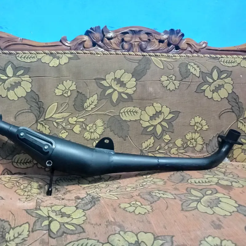 Knalpot Kyx Racing Fis R Force1 type Perut Pitam Tameng Ahm Mesin Motorcycle Logam 4