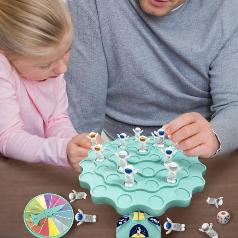 Pelat Keseimbangan Astronot/Mainan Astronot Keseimbangan/Mainan Edukasi Anak/Permainan Papan Untuk Melatih Pemikiran Logis Dan Konsentrasi Board Games Toys 8