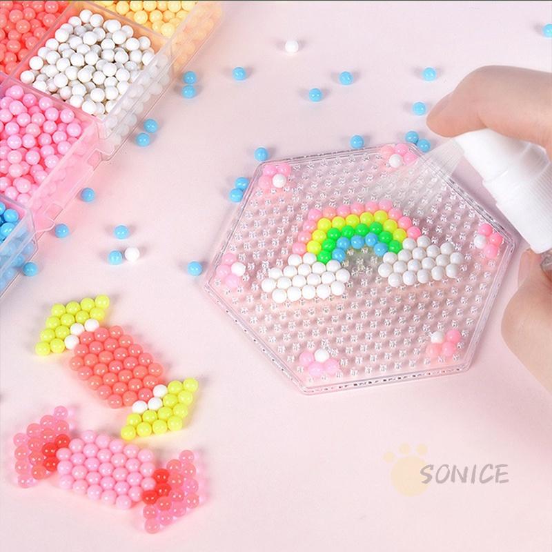 SONICE Kit Manik-manik Aqua Magic 3000 Manik-manik Air, Mainan Anak-anak Set Hadiah Kreativitas Mainan Pendidikan Manik-manik Air Semprot Dengan Seluruh Set Aksesori Kerajinan Seni 2