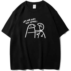 Camiseta negra con diseño abstracto 2D – estilo urbano alternativo, ideal para hombre y mujerkeadisden ¡Sácame del Trabajo! Scratch Image Fun Print Camisetas Sueltas para M-5XL White XXXXL