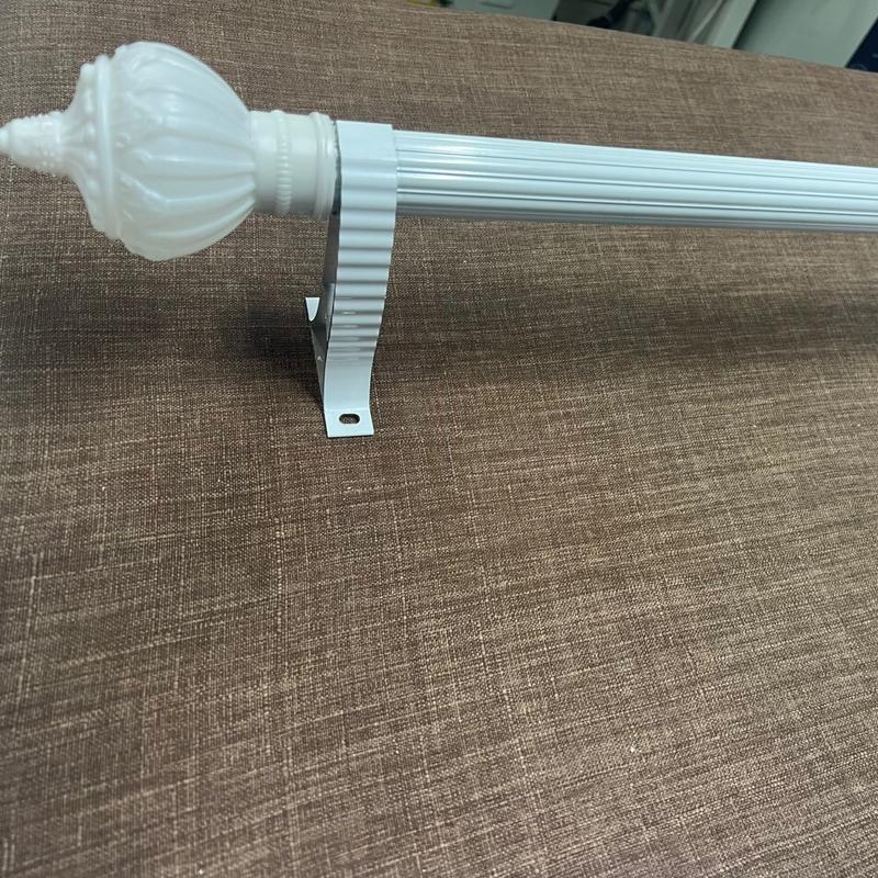 Thanh treo rèm cửa sổ, cửa chính đầy đủ phụ kiện ( giá đỡ, đầu bịt, núm cột, đinh vít, tắc kê )