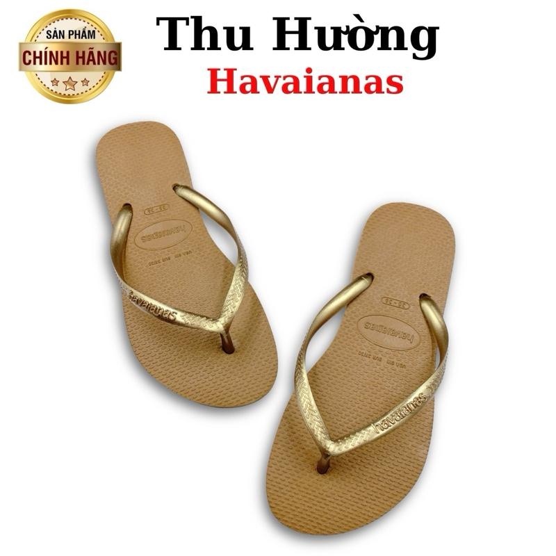 Tổng Hợp Dép Havaianas Nữ Slim Trơn Xuất Xứ Brazil 13 Màu - Cao su non tự nhiên chống trơn trượt - Thu Hường Havai