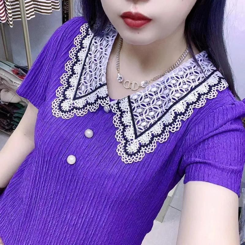 Product Introduction of Áo Sơ Mi ngắn Tay Cổ Búp Bê European Station, Phong Cách Cổ Điển, Áo Sơ Mi Xếp Ly Phong Cách Phương Tây, Dành Cho Nữ, Thiết Kế Lớp Cơ Sở Ins, Phong Cách Cổ Điển 1