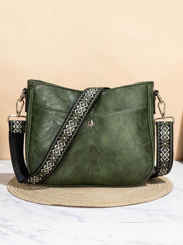 Women's Wallet Sling Shoulder Bag, Fashionable Compact PU Leather Crossbody Bag for Work & Daily Used, Casual Trendy Versatile High-quality Daily Commuting Bag 2