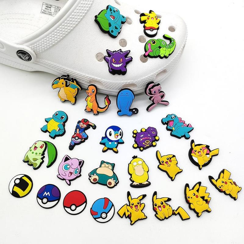 1 Miếng Quyến Rũ Giày Anime Crocs Phim Hoạt Hình Pikachu Dễ Thương Pvc Dép Trẻ Em Guốc Phụ Kiện Tự Làm Khóa Phù Hợp Với Pokemon Jibbitz Crocs