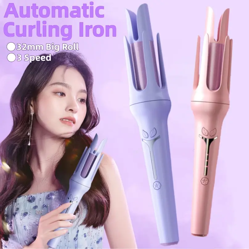 SG Local-Automatic Curling Iron 32mm Big Roll curler Negative Ionic Curling Iron Fashion Styling Tools Perm