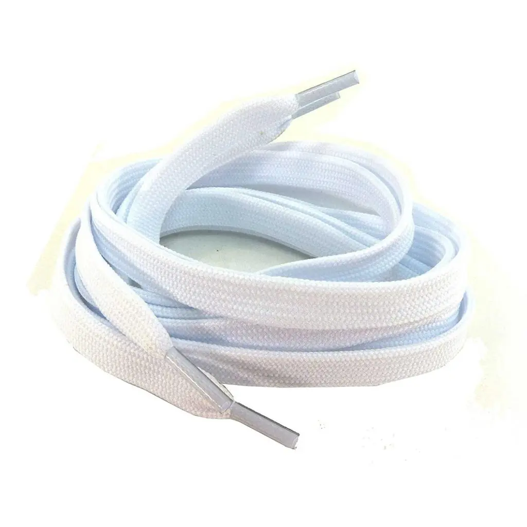 [ XVj7] Dây giày thường loại mỏng màu trắng mã 005