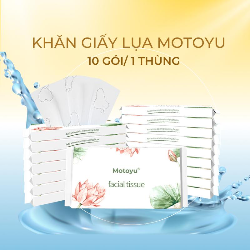 [Motoyu Thùng 10 Gói] Khăn Giấy Đa Năng Mềm Mịn, Siêu Dai, Tiện Lợi, An Toàn, Không Chất Tẩy Trắng Giấy Vệ Sinh