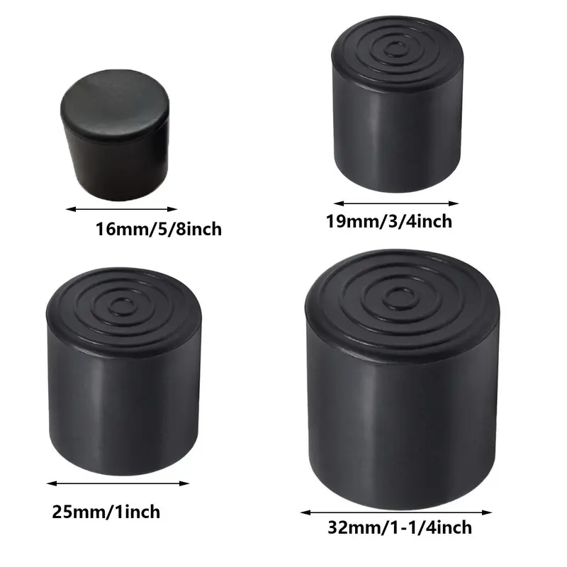 Round Rubber Furniture Leg Cap, Table Leg Protector, Furniture Leg Cover for Patio & Indoor Furniture, Furniture Pads 1