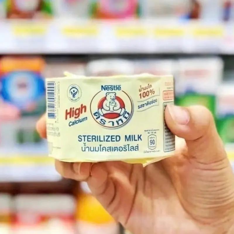 Sữa Gấu Thái Lan Nestle Bear Brand Sterilized - 140ml - Thơm ngon - Không đường - Snack 8
