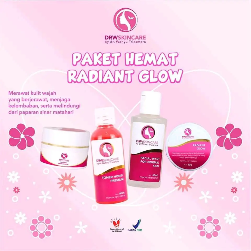 varian paket hemat Radiant drw skincare bpom Berjerawat Berminyak Mencerahkan Facial Beruntusan Wajah Perawatan Kusam Hitam Treatment