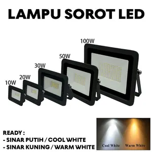 COD Lampu Sorot LED 10W 20W 30W 50W 100W 200W / Outdoor / Tembak / Panggung / Lapangan / Taman lampu sorot pasar malam lampu  led 100watt lampu  100    super  terang jalan 50 watt dinding
