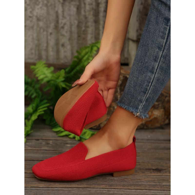 Product Introduction of Women's flat shoes with one strap, breathable square head large size wide foot shoes, casual and light walking shoes for all seasons 23