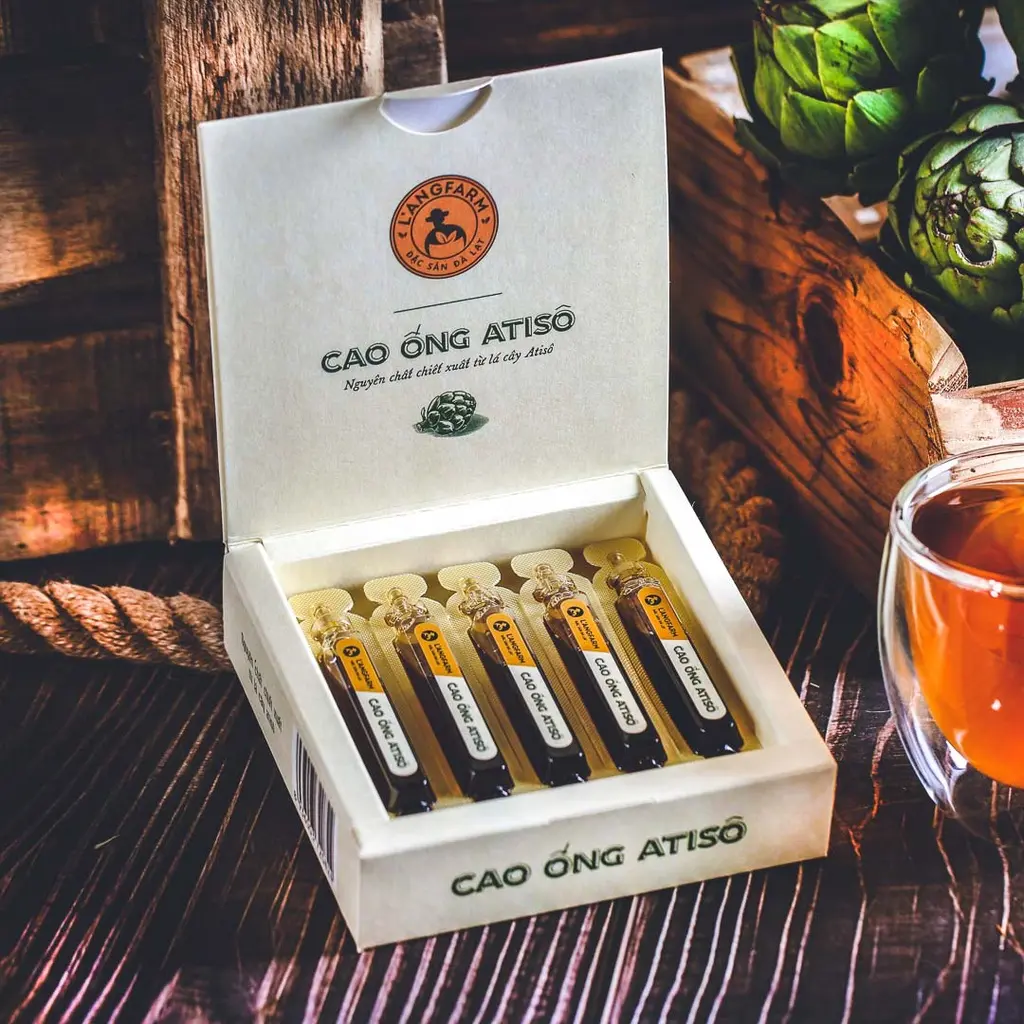Cao ống atiso L'angfarm, 10 ống, hộp, mẫu antique