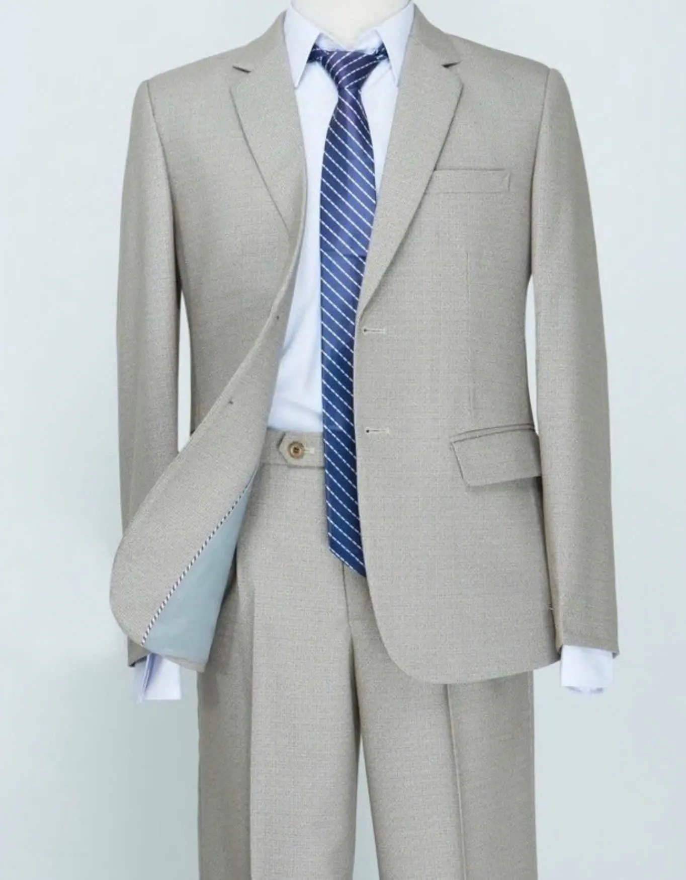Bộ Vest Trung Niên Cát Kem (1 áo+  quần) bảo hành 6 tháng
