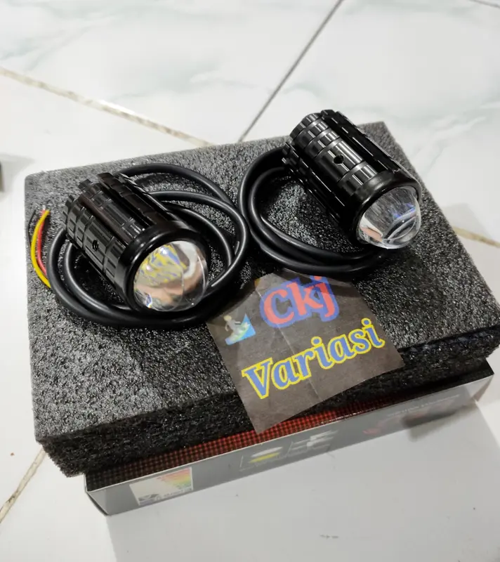 2pcs laser foglamp d2 superbright high low mini driving lampu tembak laser BONUS SAKLAR Lampu Sorot Motor 3