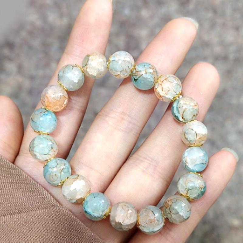 Product Introduction of Cherry Blossom Glass Beaded Bracelet Elegant Flower Bracelet For Women Fashion Accessories Gifts 26